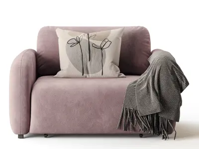 Sofa Lavi Velvet Beige 3D model