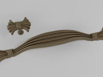 Bronze Furniture Handle 4 3D model