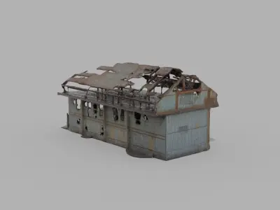 abandoned factory Low-poly 3D model purchase
