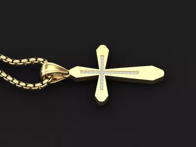 Cross Light Gold 3CP025 3DM STL 3D model