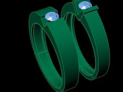 Diamond Ring 3D print model 90