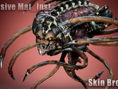 Cyborg Brain Low-poly 3D model