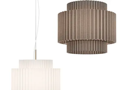 Pleated Shade LED Pendant 3D model