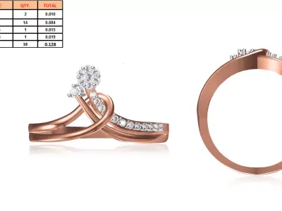 Ladies-Elegant Stone Rings For Womens 162 3D print model