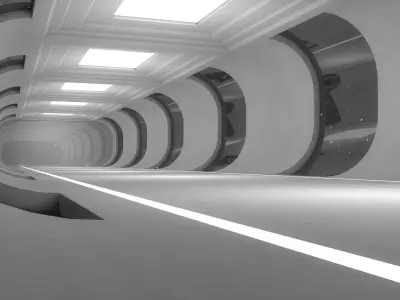 Sci Fi corridor 3D model 36