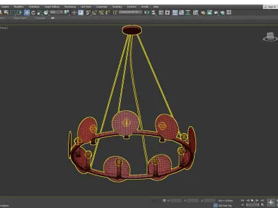 Dane Chandelier Low-poly 3D model