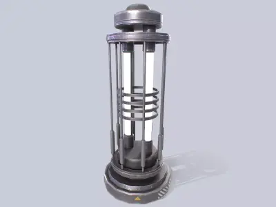 Sci fi lamp Low-poly 3D model