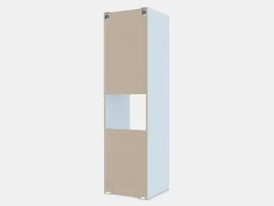 METOD High cabinet frame for fridge-oven 2 Low-poly 3D model