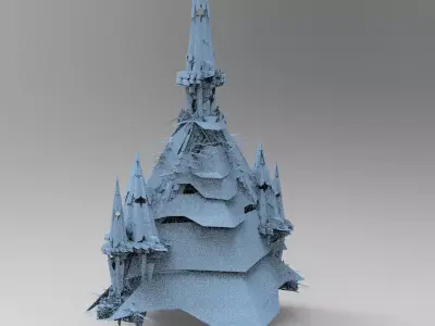 Amon Ra Sci fi Pyramid 5 3D model