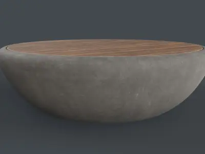 Modern Outdoor Bench 98 PBR Game Ready Low-poly 3D model