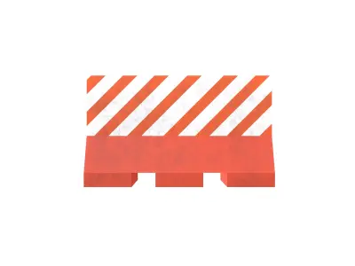 Road Barriers v1 011 Low-poly 3D model