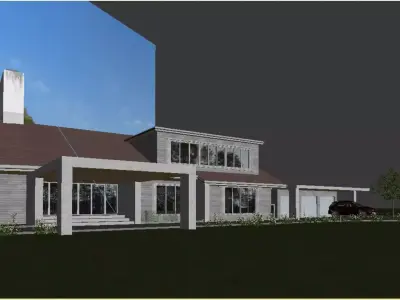 American-style villa 3D model