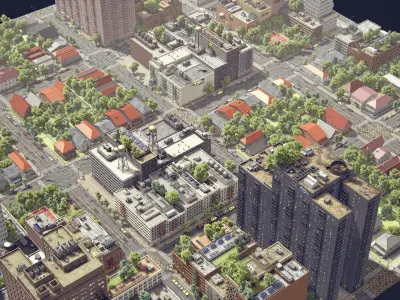 Realistic Unity City 2 Low-poly 3D model