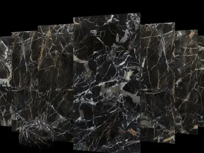 Marble Set Museum Laurent Black 80x160 Texture