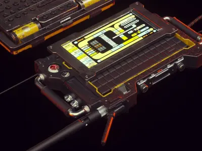 Cyberpunk  Hacking device concept 3D model