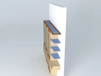 Show case for the living room 3D model