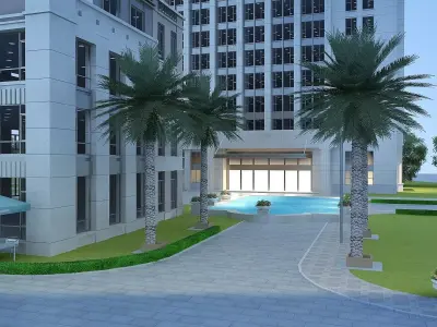 Hotel Exterior 3D model