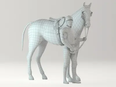  Racehorse and Jockey HQ 004 Standard License 