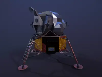 Apollo 11 Lunar Module Eagle Low-poly 3D model