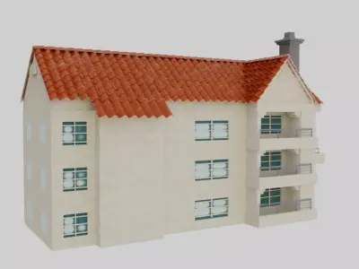 Lowpoly Country house Free 3D model