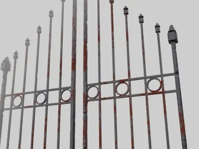 Rusty fence 3D Model Pack
