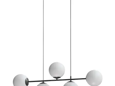  Celeste hanging light with spherical glass 3D model
