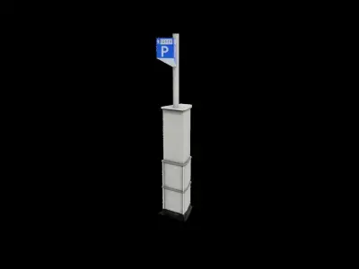 Parking Machine Low-poly 3D model