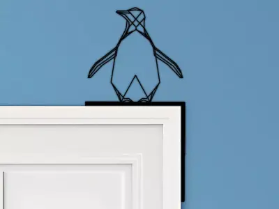 Penguin Door Corner Decor 3D print model get