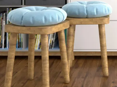 Large wardrobe with decor 3D model