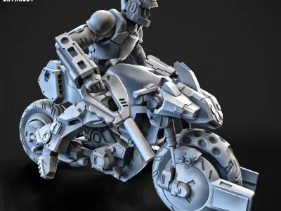 Blade Hurricane Pilot and Bike 100mm and 32mm Approx Height 3D print model