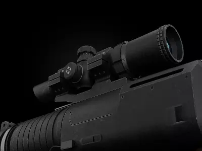 K90 Enforcer Tactical Sci-Fi Assault Rifle with 4K Texture Low-poly 3D model