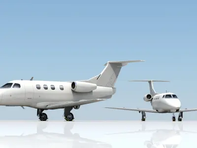 Embraer EMB Phenom 100 Low Poly  Low-poly 3D model