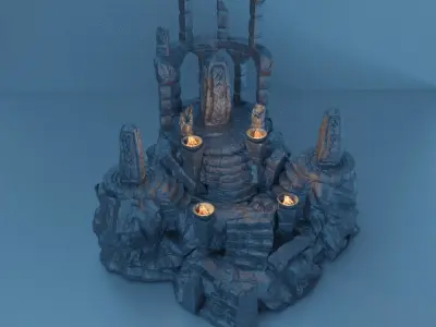 Ancient Runestones Tabletop Terrain 28 mm 3D print model