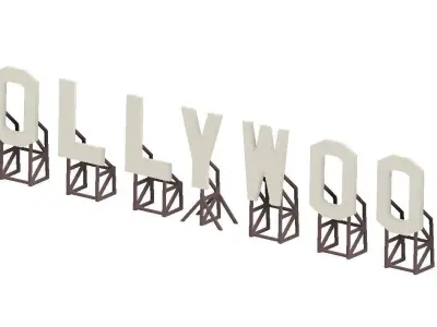 Hollywood sign 3D print model