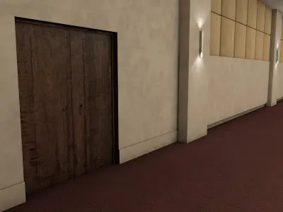 Hotel Conference Hall Low-poly 3D model