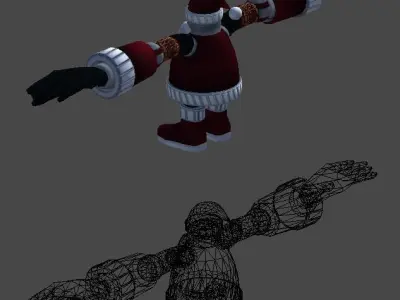 Santa robot1 Low-poly 3D model