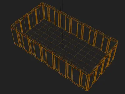  Wooden Crate Low-poly 3D model