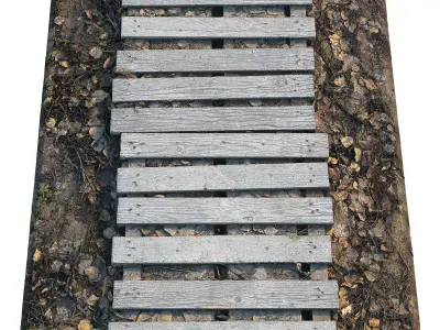 Ultra realistic  Wooden trail HQ 3D model