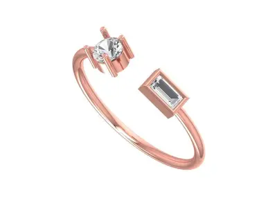 Women Open End Light Weight Band Ring 3D print model