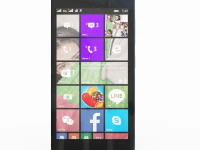 Microsoft Lumia 540 Dual SIM White 3D model