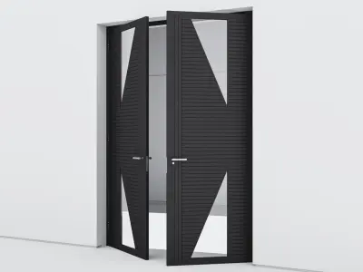 Aluminium door 303 3D model