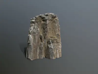 Mossy Rock Set Low-poly 3D model get