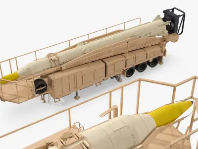  Sejjil Missile on TEL Trailer 