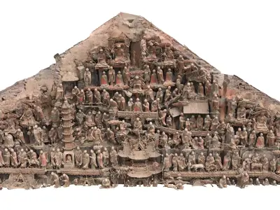 Deity Statue Sculpture23 3D model