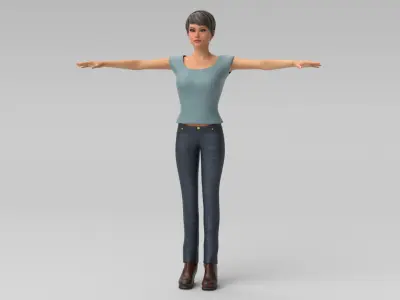 Female Character Marie 3D model