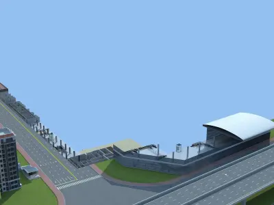 Section of Subway Station 2 3D model
