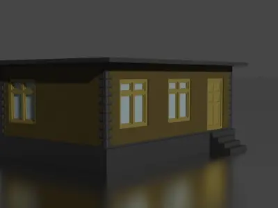 city house low-poly Low-poly 3D model buy