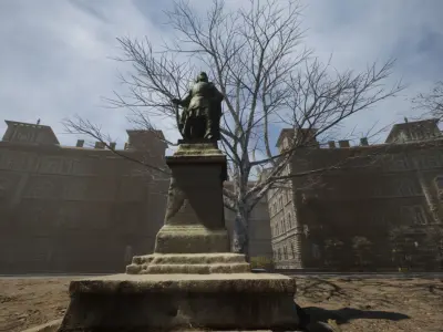 The statue of Szondy Gyorgy 3D model