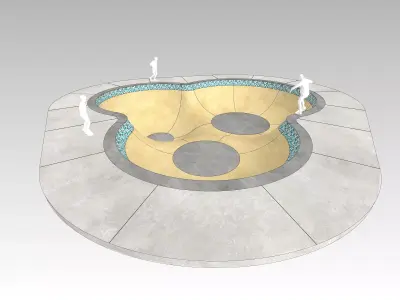 Bowl 03 - Clover - Skate Park 3D model