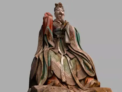 Deity Statue Sculpture13 3D model